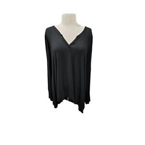 Studio M Black Long Sleeve V-Neck Tunic